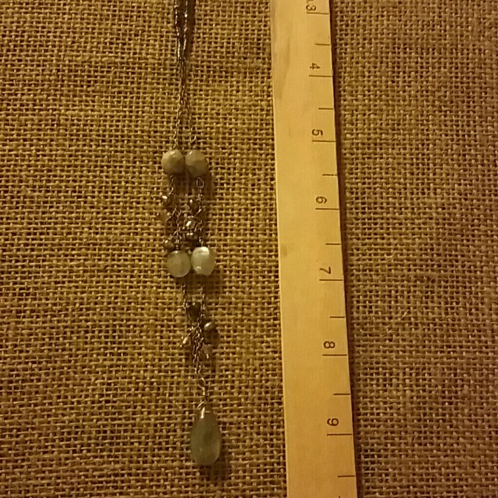 Long 26"+ necklace labodorite handmade sterling